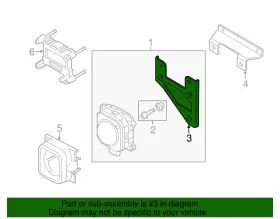 5q0-907-461-a Audi Genuine Cruise Control Distance Sensor Bracket #2