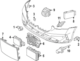 66-31-5-a07-6e4 Bmw Genuine Distance Sensor Cover