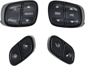 Dicmic-p196 Dicmic Steering Wheel Control Switch Button For 2003-2007 Chevy Silverado White