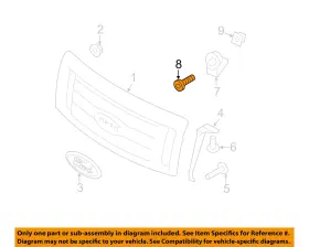 W712336s437 Ford Oem Grille Grill-bumper Screw W712336s437 Ford Oem Grille Grill-bumper Screw