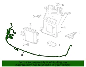 84554521 Gm Genuine Front Object Alarm Sensor Wiring Harness #3