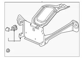 36801-t7a-j11 Honda Genuine Cruise Control Distance Sensor Bracket