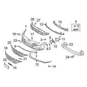 86380aa000r5t Hyundai Oe Cruise Control Distance Sensor Cover