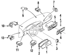 25340-67u61 Infiniti 2534067u61 Genuine Cruise Control Switch