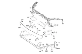 118-622-00-00 Mercedes-benz Genuine Assembly Carrier Front End
