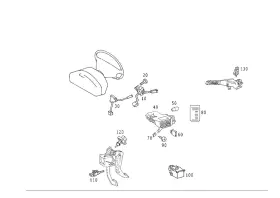 210-540-08-45 Mercedes-benz Genuine Switch