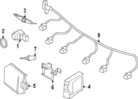 297-545-78-01 Mercedes-benz Genuine Distance Sensor Bracket