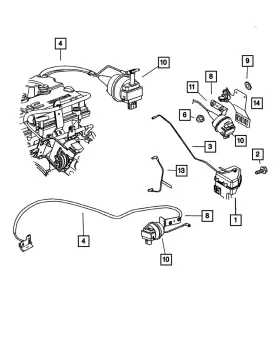 04591419ab Mopar Genuine Speed Control Cable 4591419ab