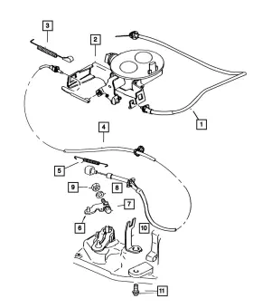 52104030ad Mopar Genuine Throttle Valve Cable