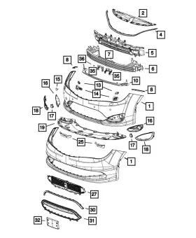 68232724aa Mopar Genuine Adaptive Cruise Control - Bracket