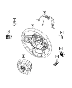 68381331ab Mopar Genuine Steering Wheel Switch