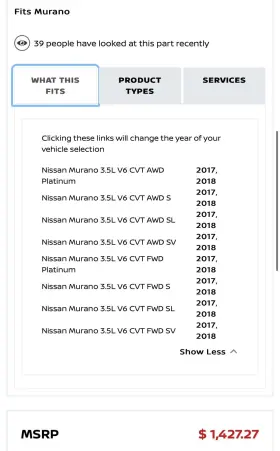 28438-9uc0a Nissan 2017-2018 Murano Cruise Control Radar Distance Sensor Oem #3