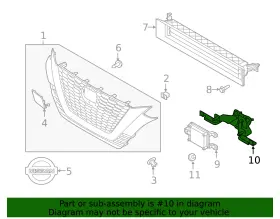 28452-6ca2b Nissan Genuine Distance Sensor Mount Bracket #2 28452-6ca2b Nissan Genuine Distance Sensor Mount Bracket #2