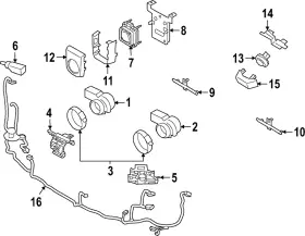 95b-971-303-b Porsche Genuine Distance Sensor Mount Bracket