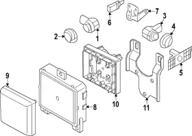 3wa-907-461-a Volkswagen Genuine Cruise Control Distance Sensor Bracket