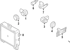 5wa-907-572-b Volkswagen Genuine Radar Sensor