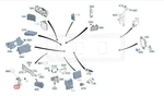 Radar Sensor, Distronic W206 W247 C254 X254 W448 Genuine Mercedes A0009050116. Fixed Price $267.50.