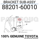 8820160010 Genuine Toyota Bracket Sub-assy 88201-60010. Fixed Price $7.59.