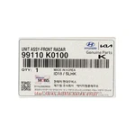 Kia Genuine Unit Assy Front Radar 99110-K0100. Fixed Price $295.00.