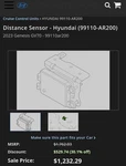 20-23 Hyundai Genesis GV70 Front Distance Cruise Control Radar Sensor 99110AR000. Fixed Price $270.00.