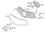 New Genuine Acura Front Grille Radar Milliwave Oe 36803TJCA63. Fixed Price $724.51.