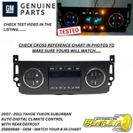 2007-2011 Tahoe Yukon Suburban Dual Ac Heater Climate Control Switch Defrost Oem. Fixed Price $104.95.