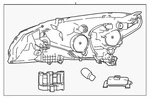 Genuine Nissan Headlamp Assembly 26010-5SA5C. Fixed Price $1814.79.
