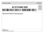 Genuine Bmw Electronic Memory Management 61-27-8-880-208 New. Fixed Price $1326.36.