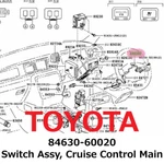 New Toyota Genuine 1996-2001 Lexus Switch Assy, Cruise Control Main 84630-60020. Fixed Price $137.99.