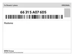 Genuine Bmw Radome 66-31-5-A07-6D5 New. Fixed Price $301.32.