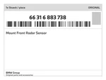 Genuine Bmw Mount Front Radar Sensor 66-31-6-883-738 New. Fixed Price $32.08.