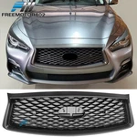 Fit 18-24 Infiniti Q50 Eau Rouge Style Bumper Grille Matte Black W/ Sensor Holes. Fixed Price $48.99.