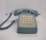 Vintage Att CS2500DMGH Robin Egg Blue Push Button Desk Phone Untested. Fixed Price $36.00.