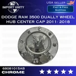 1X Chrome Front Center Hub Cap 68081010AB Fits For 2011-18 Dodge Ram 3500 Dually. Fixed Price $78.99.